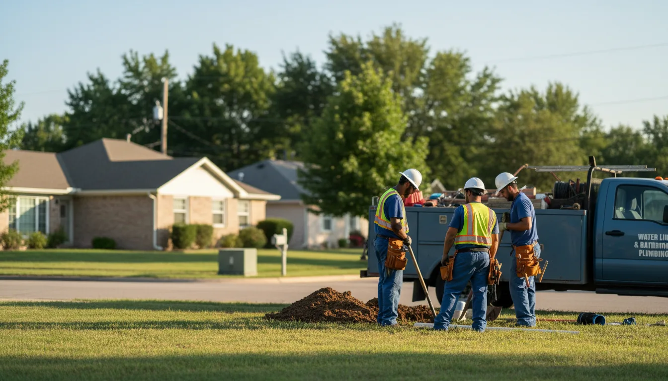 Residential water line and bathroom plumbing service in Whiteville, TN